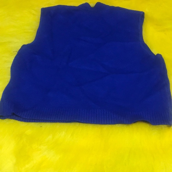 Blue Crop top turtleneck sweater size L - Picture 3 of 6